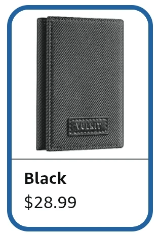 VULKIT Minimalist Nylon Wallet - Black