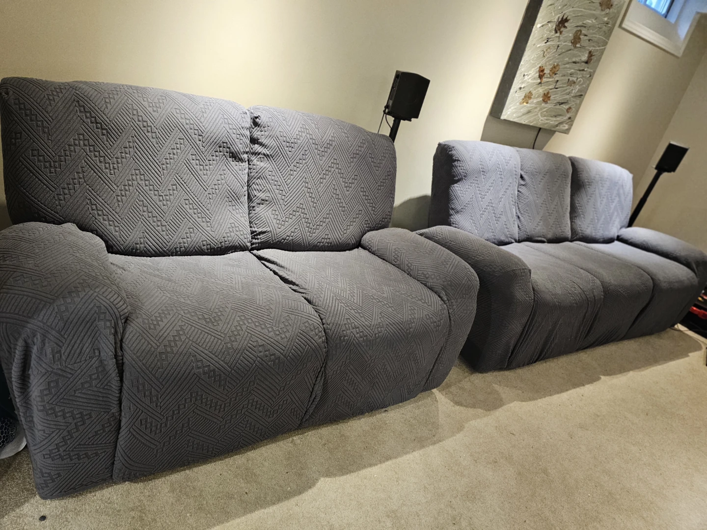 5 seater Recliner sofa set ( 3 seater + 2 seater) with covers