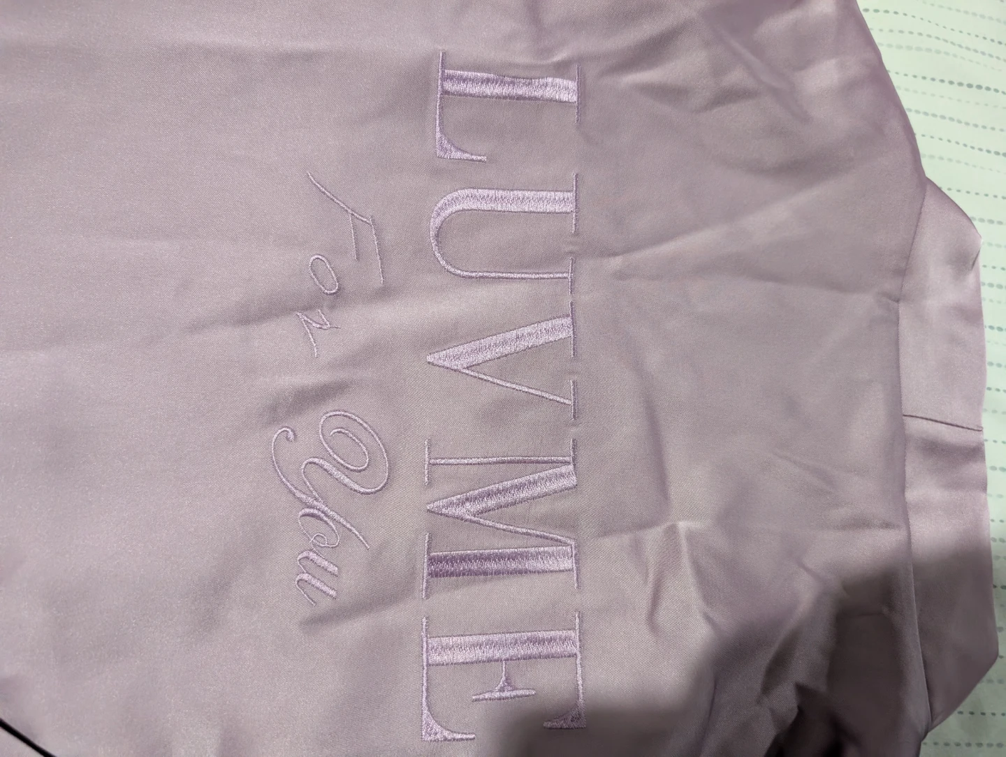 Luvme Satin Robe with Fur Trim - photo 3