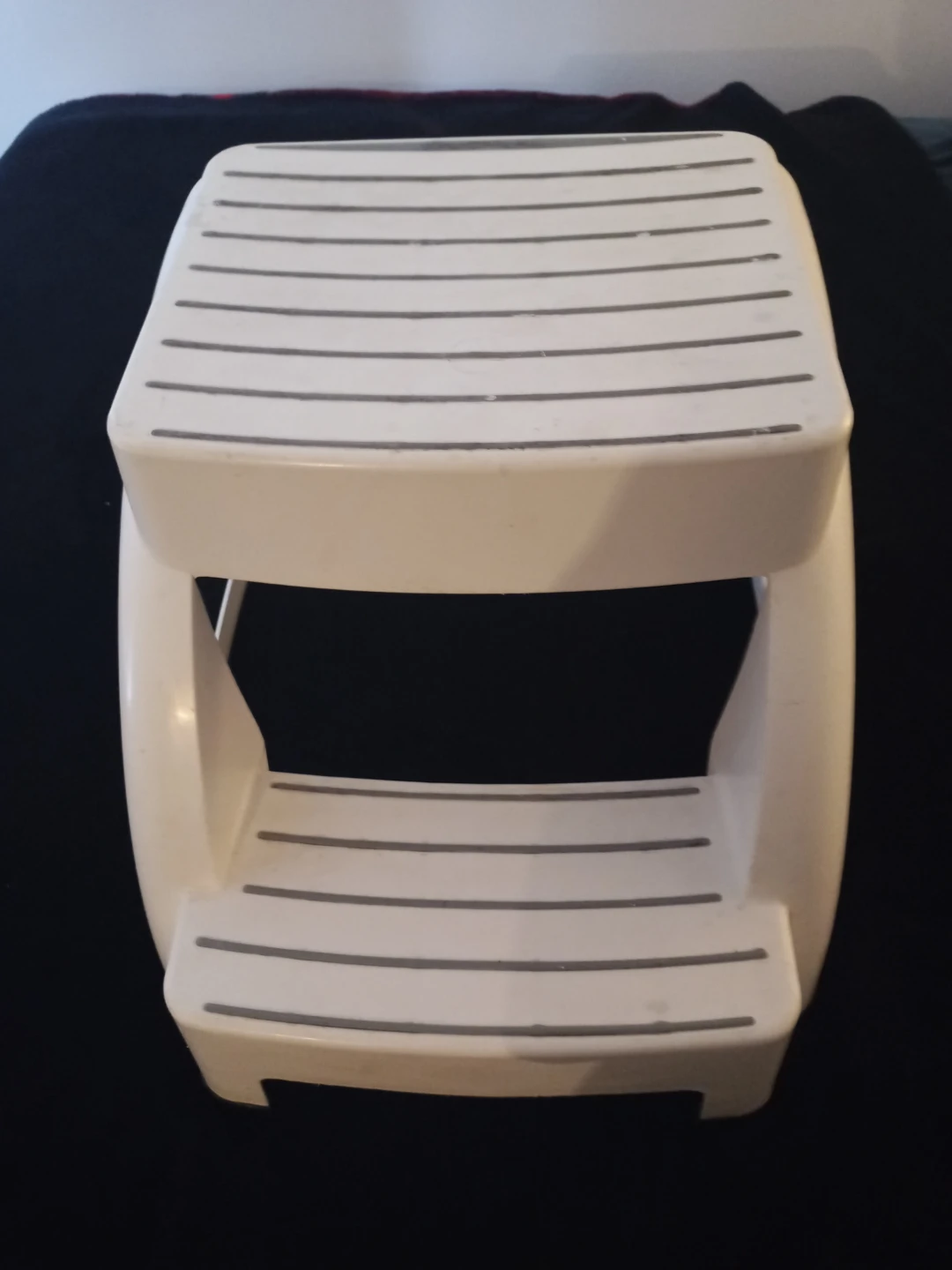 White Two-Step Plastic Stool⚽