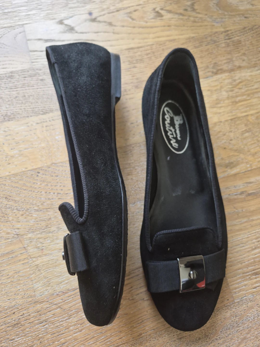 Brunomaggi Couture Black Suede Flats - Size 38 - photo 3