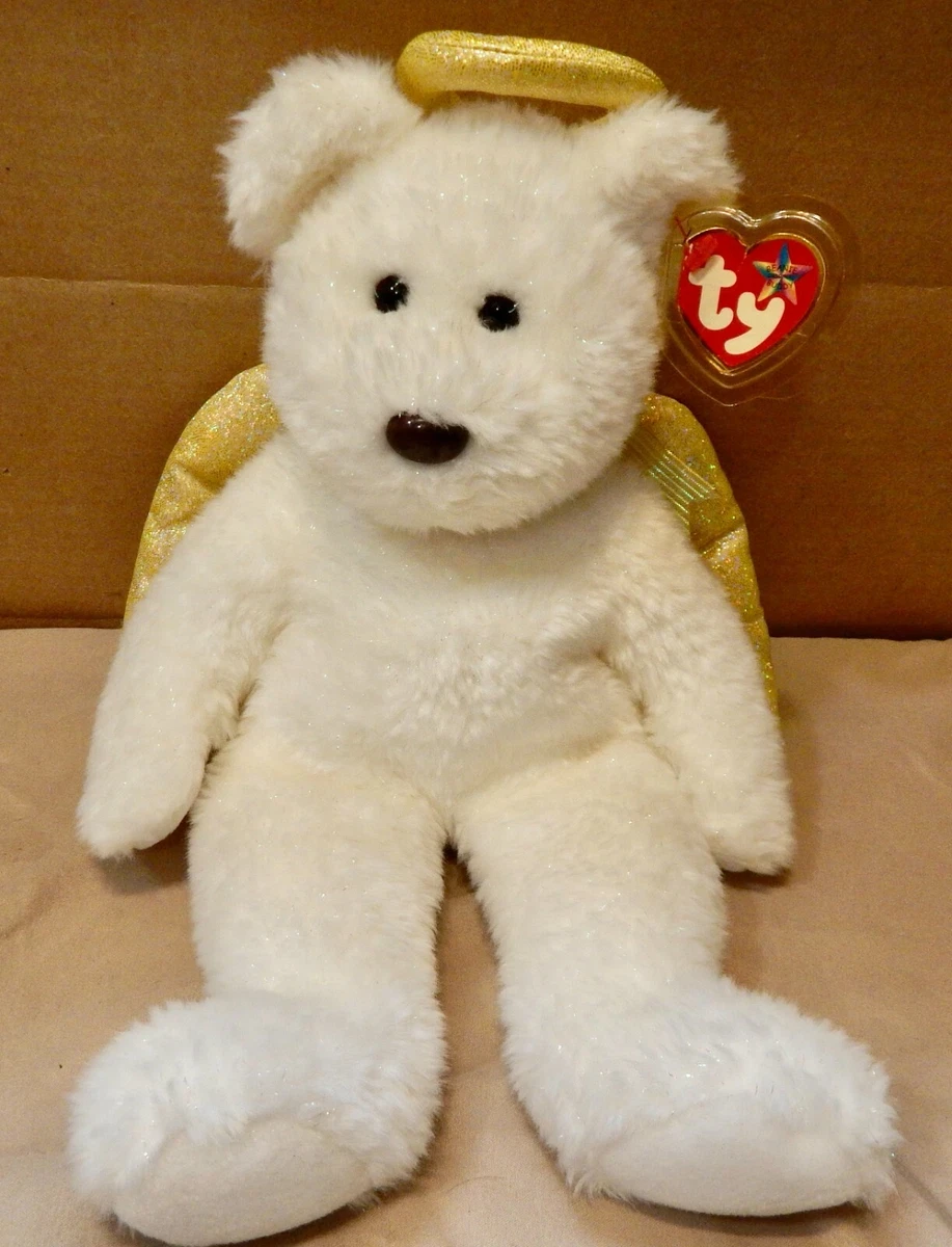 2000s Ty Beanie Baby Guardian Angel Bear 12"