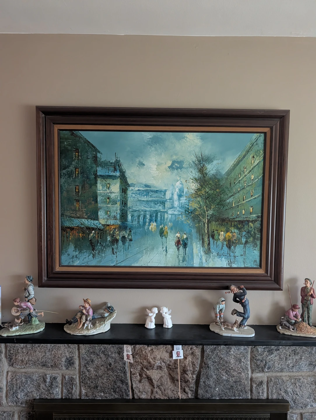 Original Oil Painting "Cityscape in Rain" by Felip Tormo
