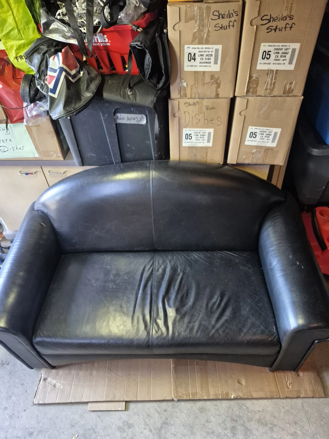 Black Leather Loveseat