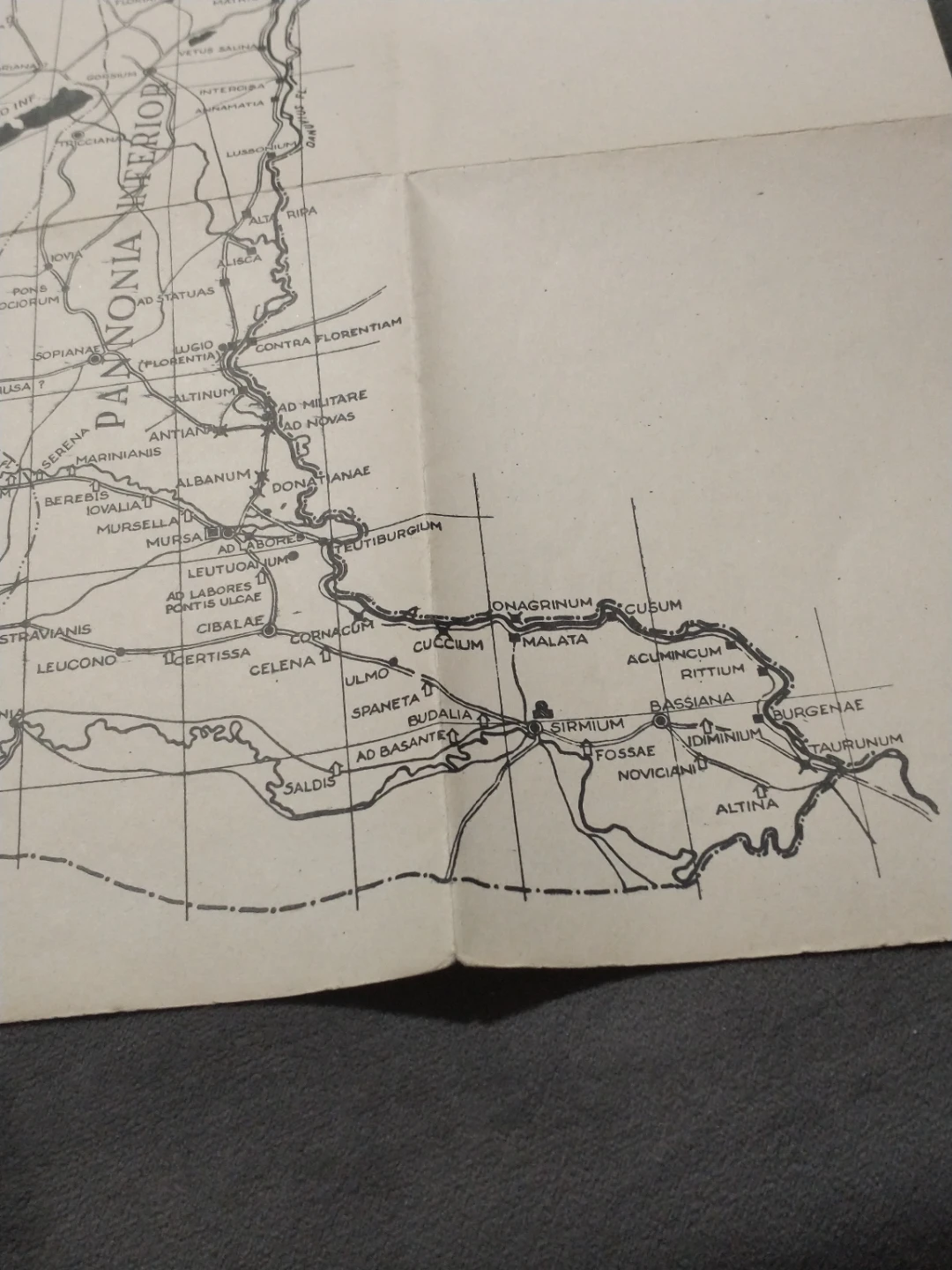 1970s Vintage Roman Pannonia Historical Map - photo 5