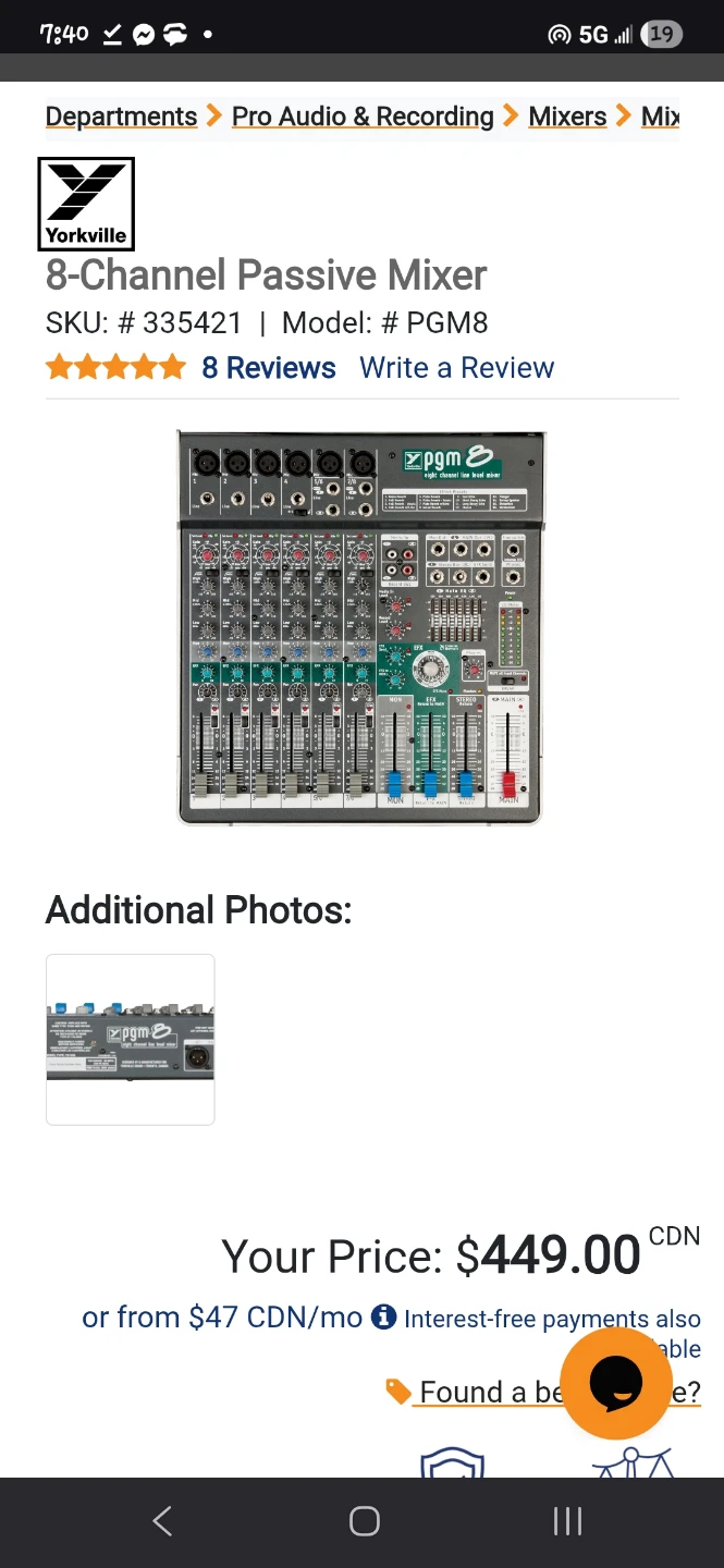 Yorkville PGM8 Compact Live Sound Mixer - photo 5