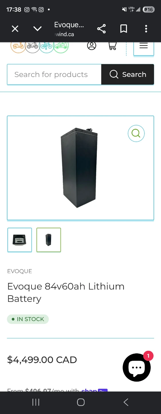 EVOQUE 84v60ah Lithium Battery - photo 2