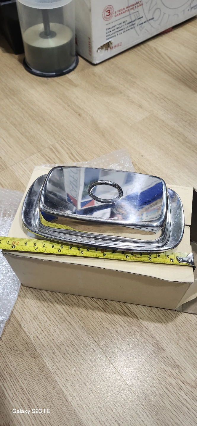 Chrome Butter or cheese Dish with Lid - photo 4