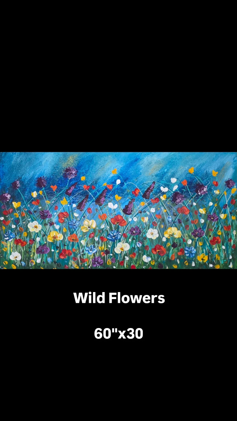 Original hand-painted painting by local Canadian artist Flowers