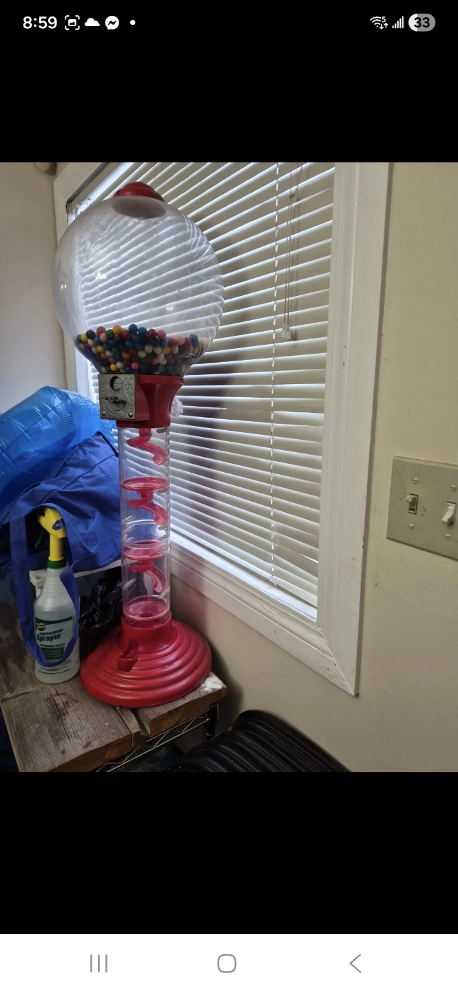 Vintage Gumball Machine with Spiral Dispenser - photo 2