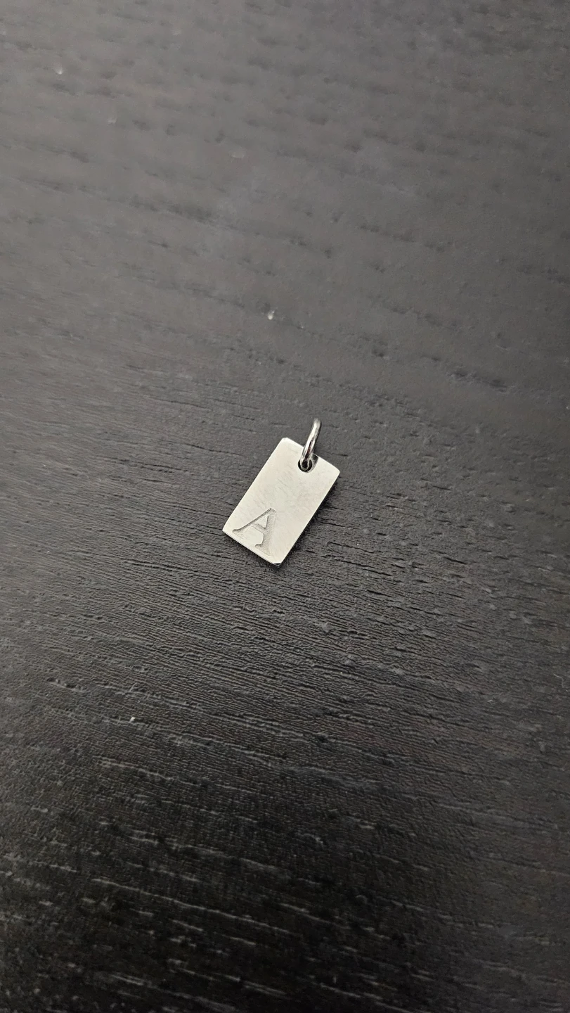 Stainless Steel A Charm Pendant