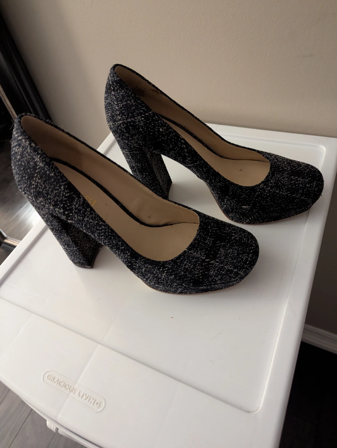 Nine West Women's Tweed Block Heels Size 7.5
