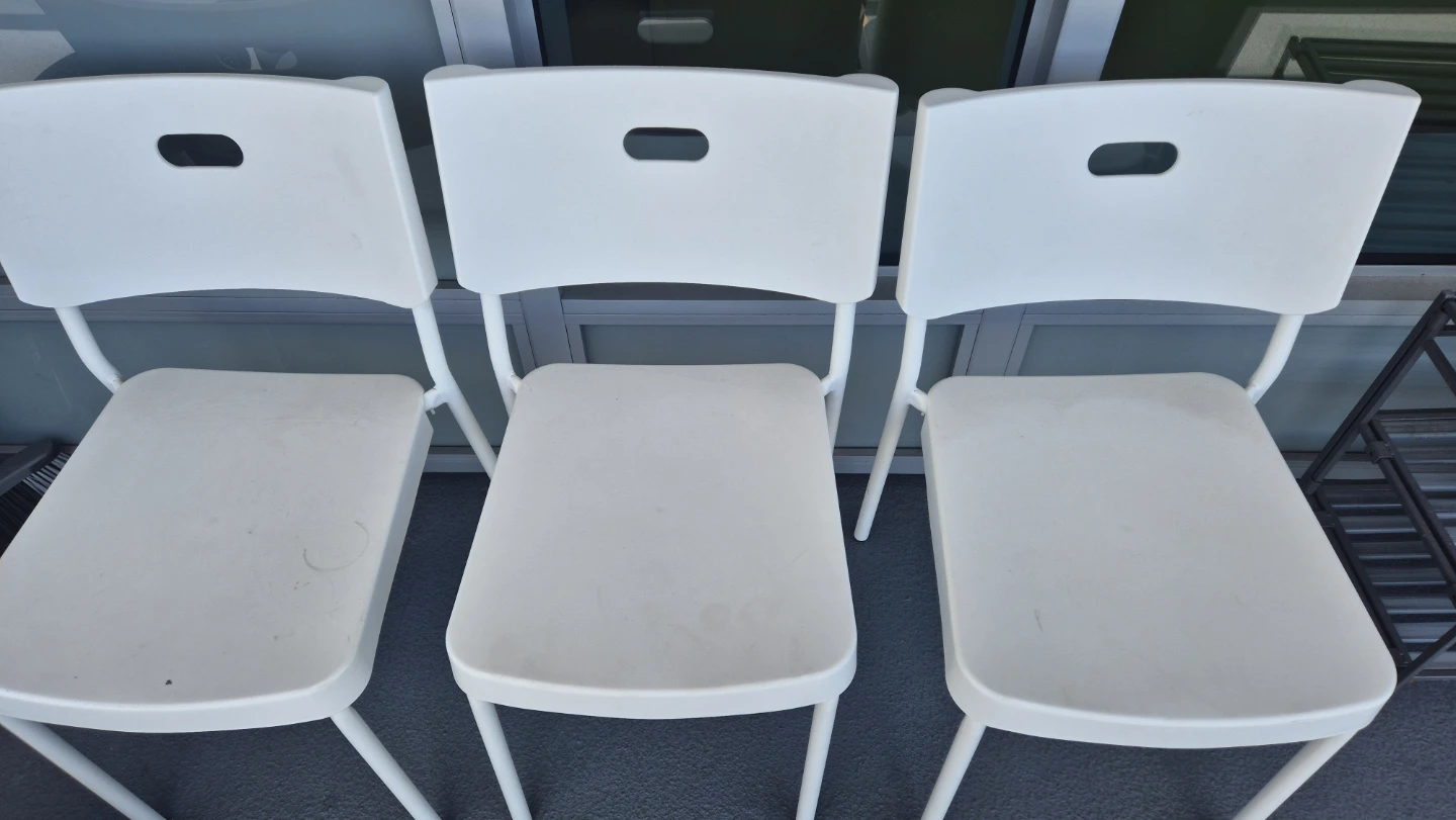 Set of 3 White Chairs - photo 2
