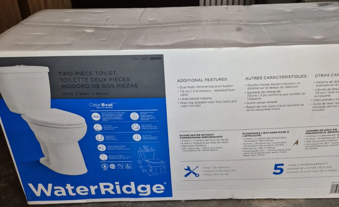 WaterRidge Two-Piece Toilet