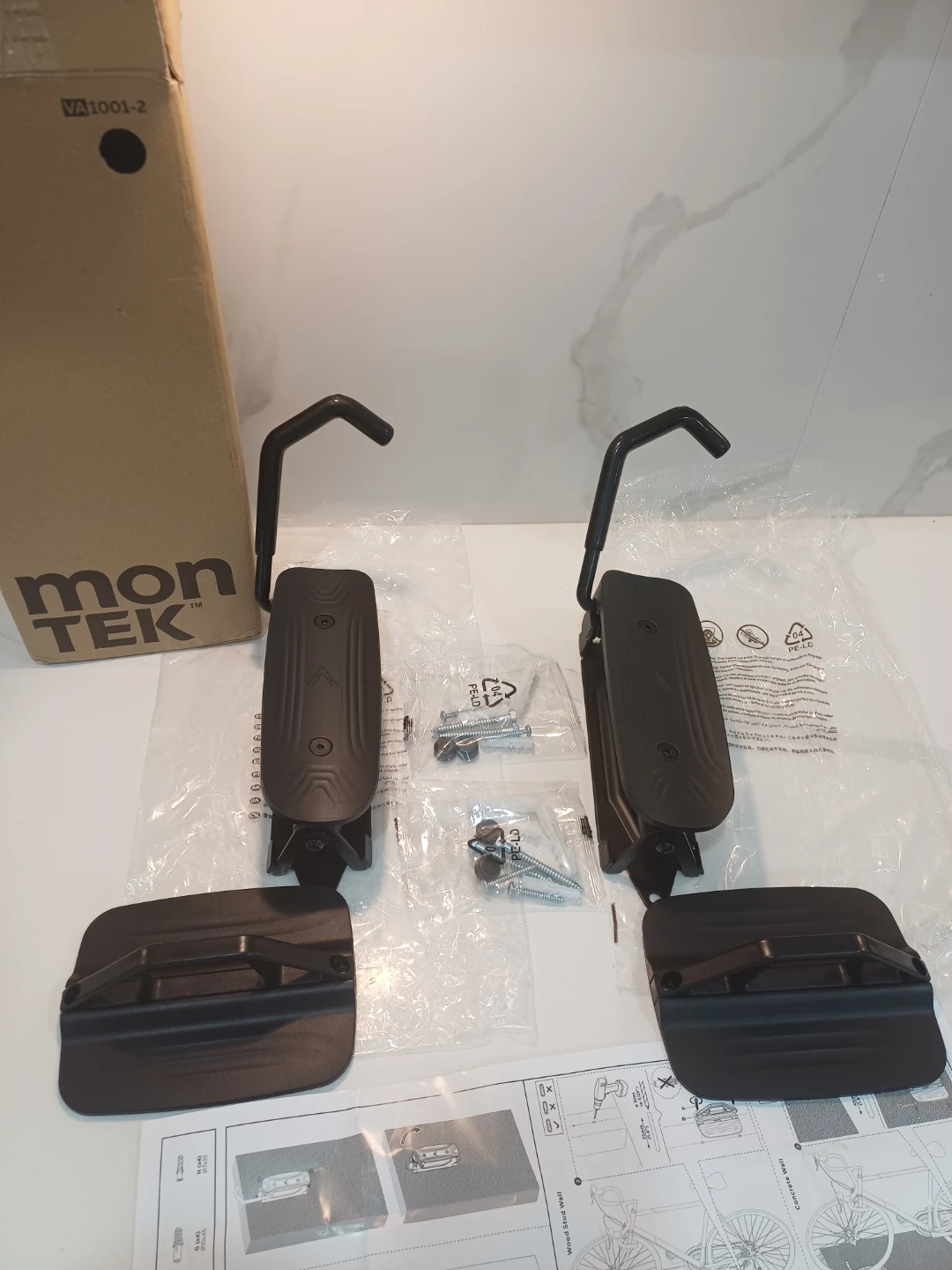Montek Bike Wall Mount Hooks -2pcs.
