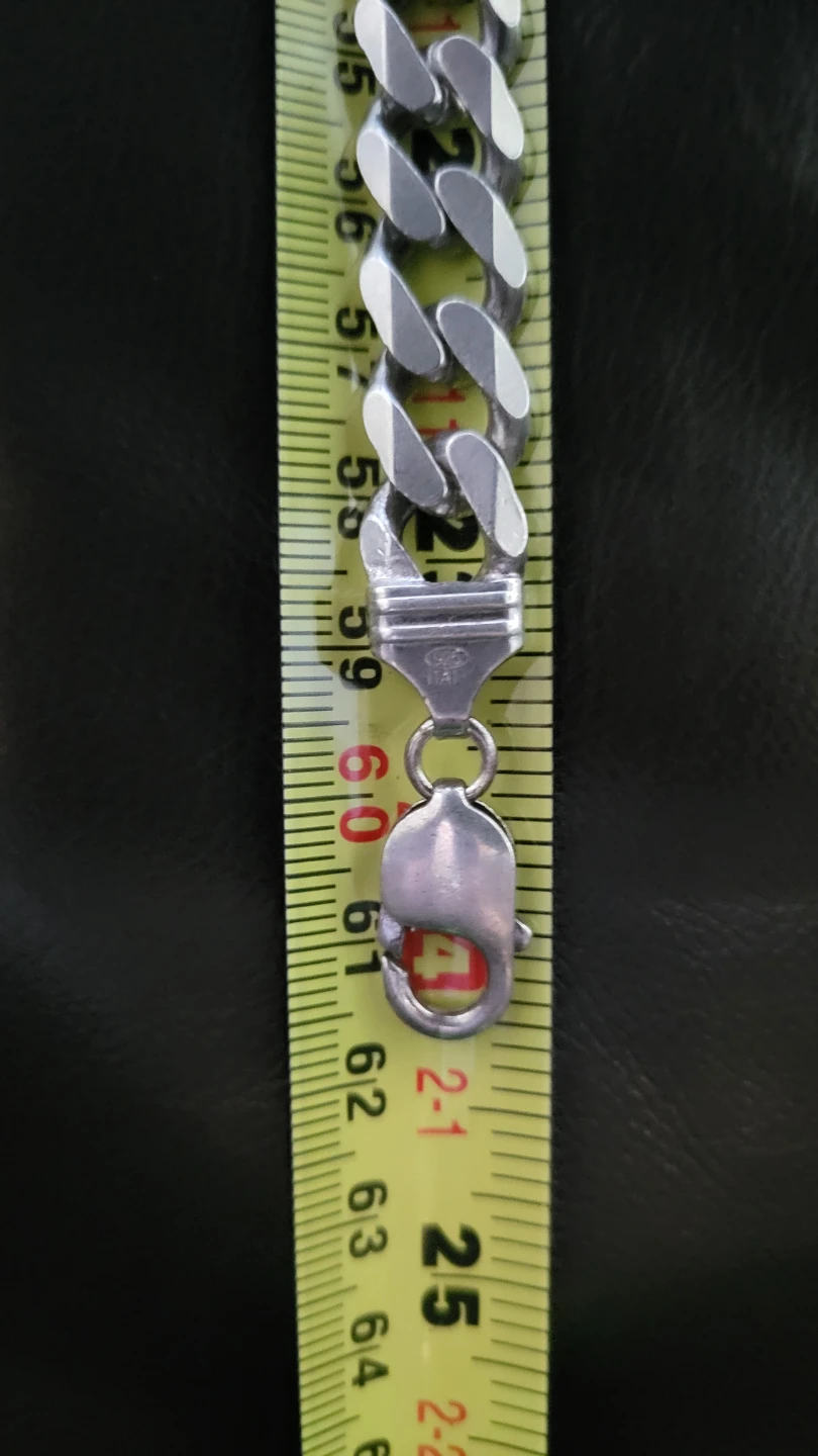 24" Solid Sterling Silver Curb Link Chain (106.4 grams) - photo 4