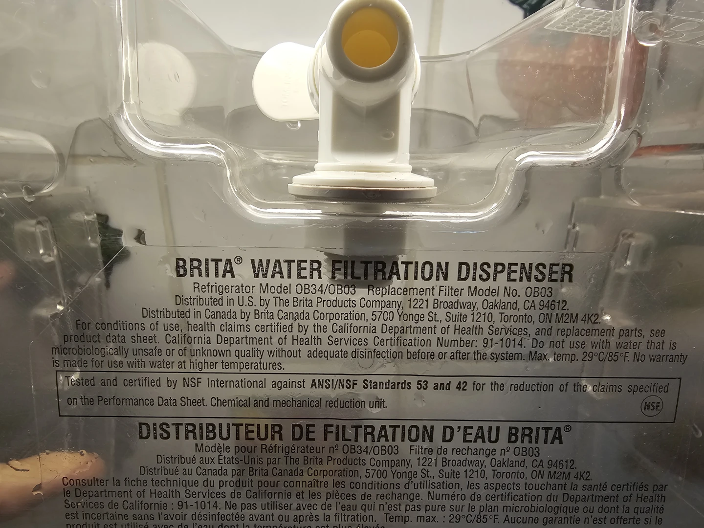 Brita OB34/OB03 Water Filter Dispenser with 2 New Filters - photo 2