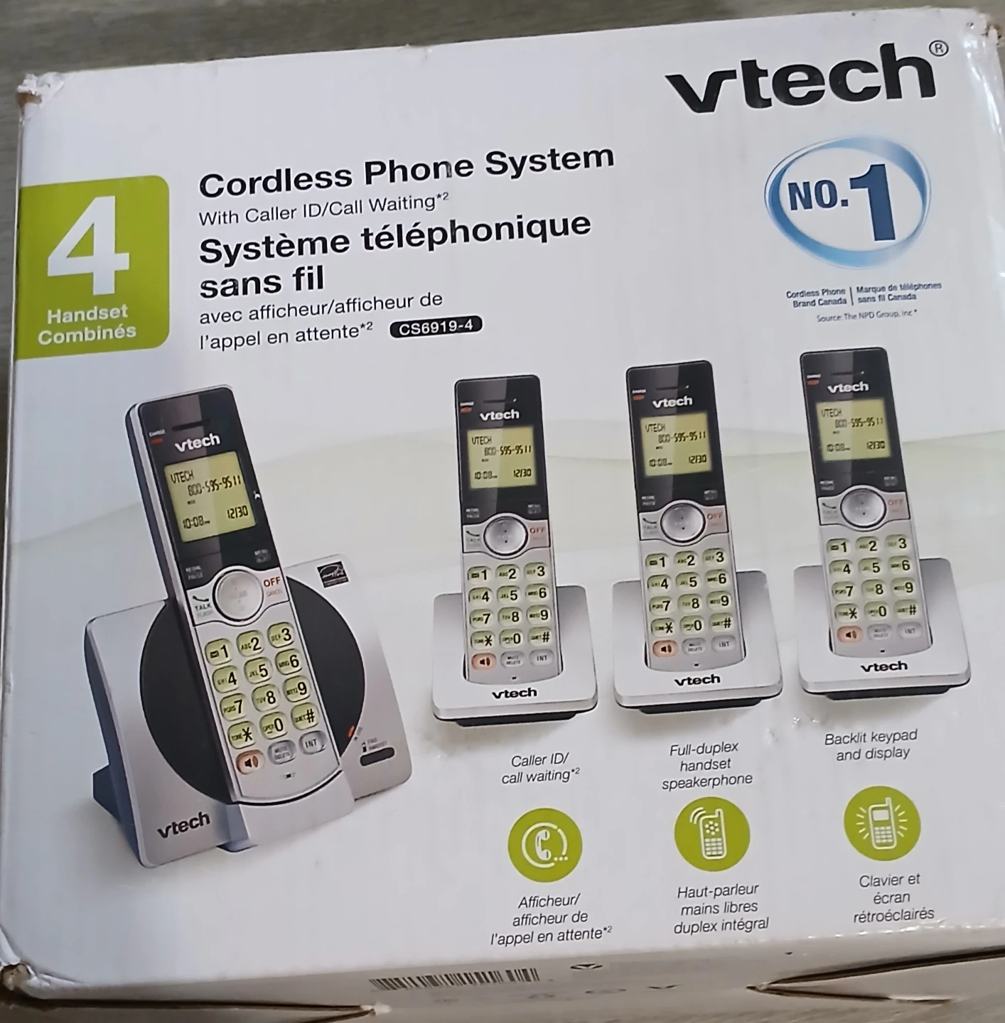 VTech 4 Handset Cordless Phone System - photo 3