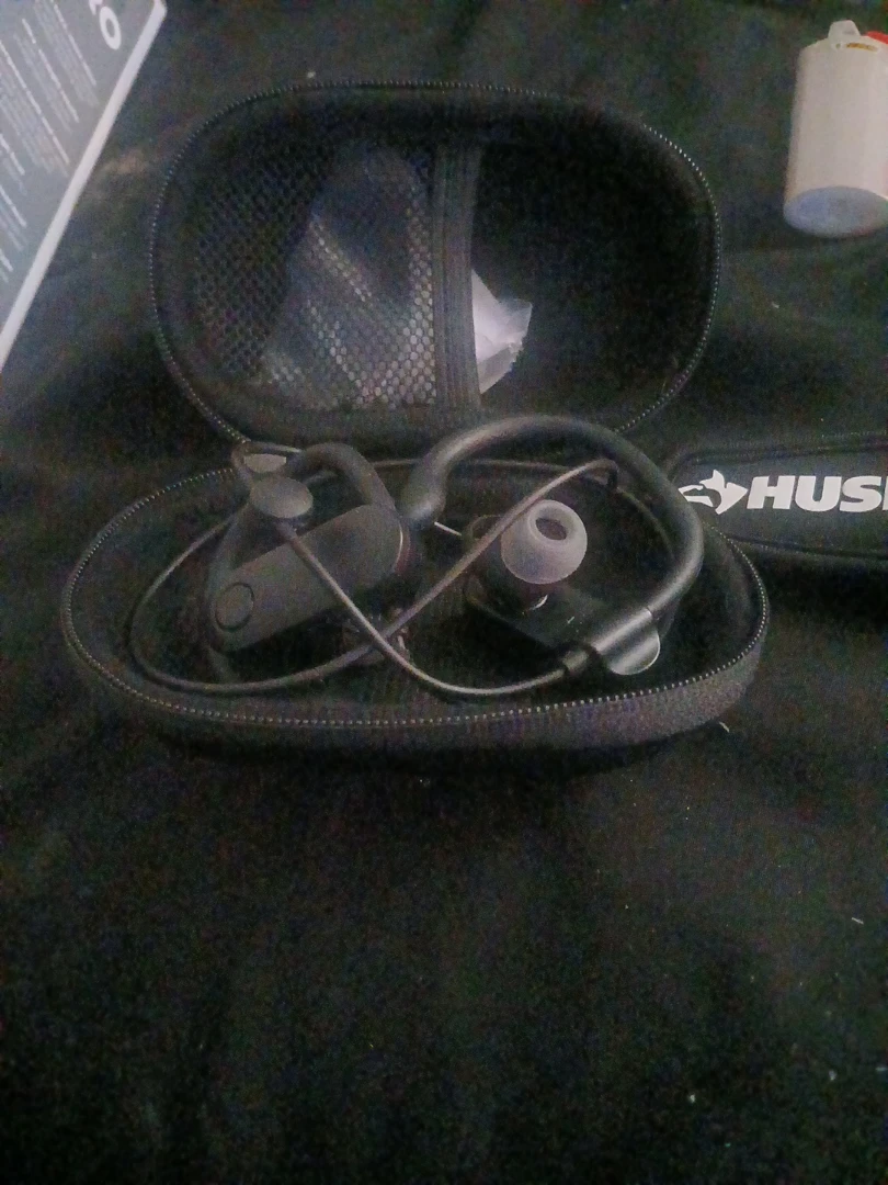 Black Wireless Earbuds with Charging Case