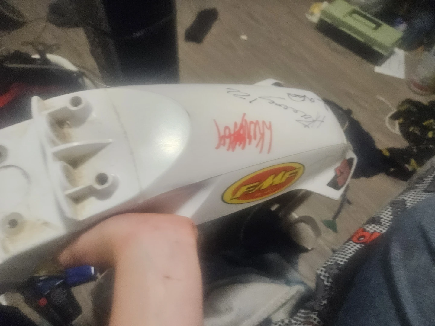 250 2stroke dirtbike back fender signed