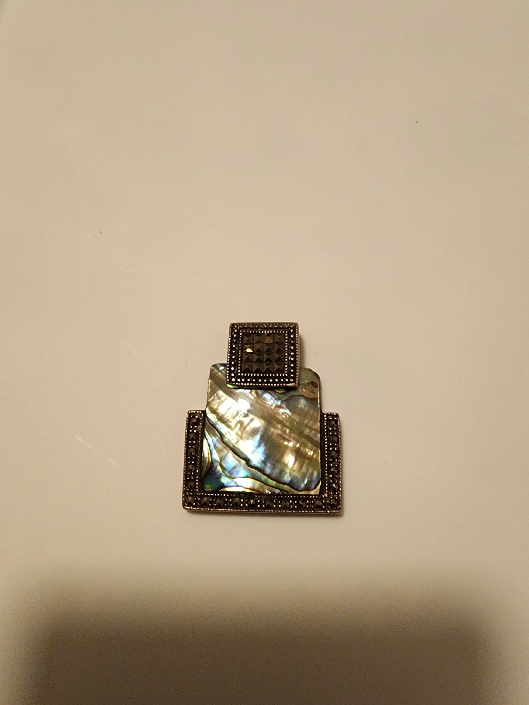 Abalone Shell and Marcasite Pendant