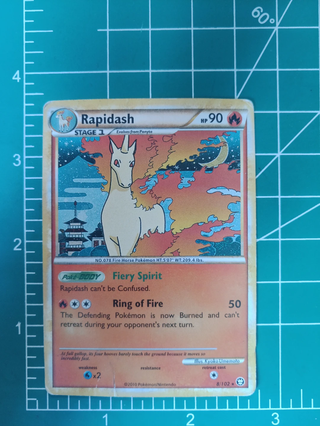 Pokemon Rapidash Stage 1 Card