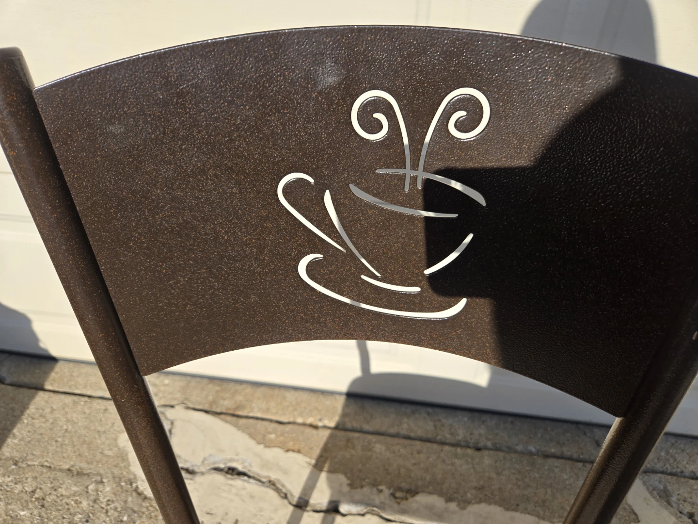 Set of 2 Metal Chairs with Coffee Cup Design - photo 4