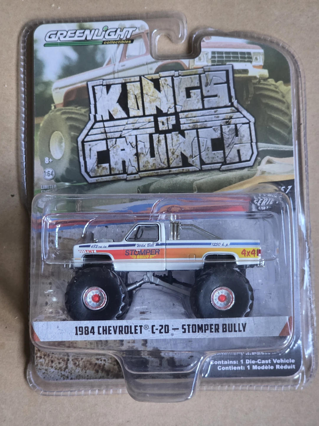 GreenLight 1/64 Stomper Bully 1984 Chevy C-20 Monster Truck