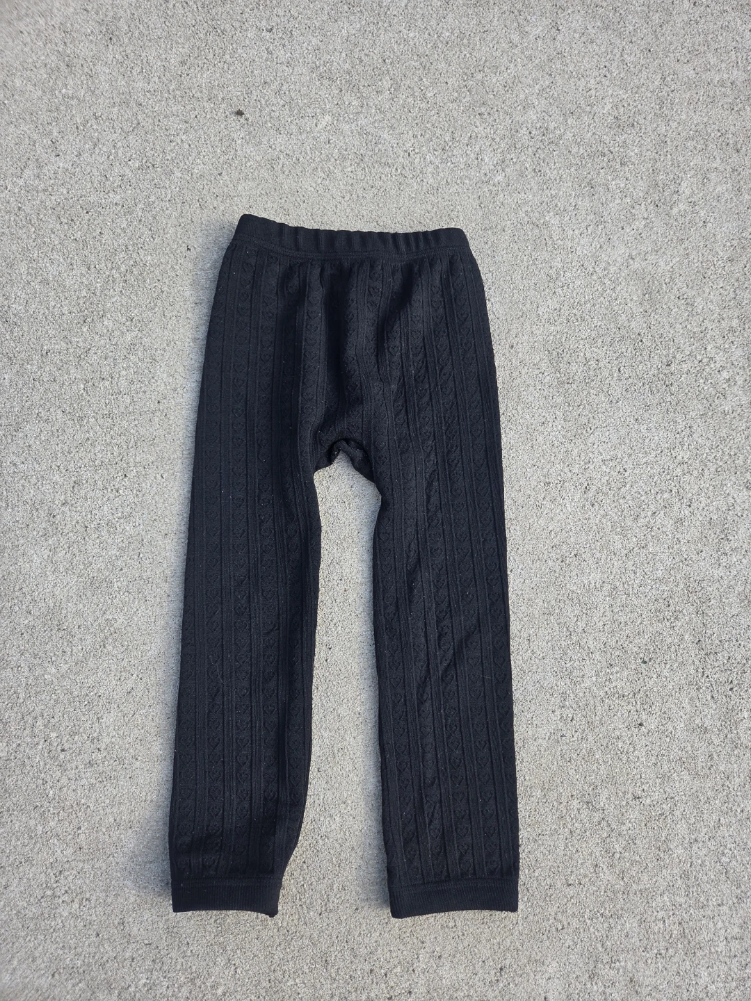 The Children's Place Black Cable Knit Tights 3T
