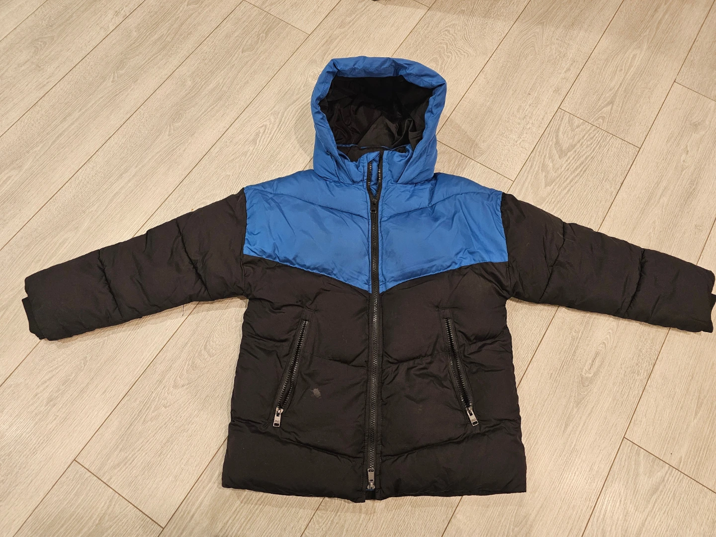 Zara Kids Puffer Jacket - Blue & Black