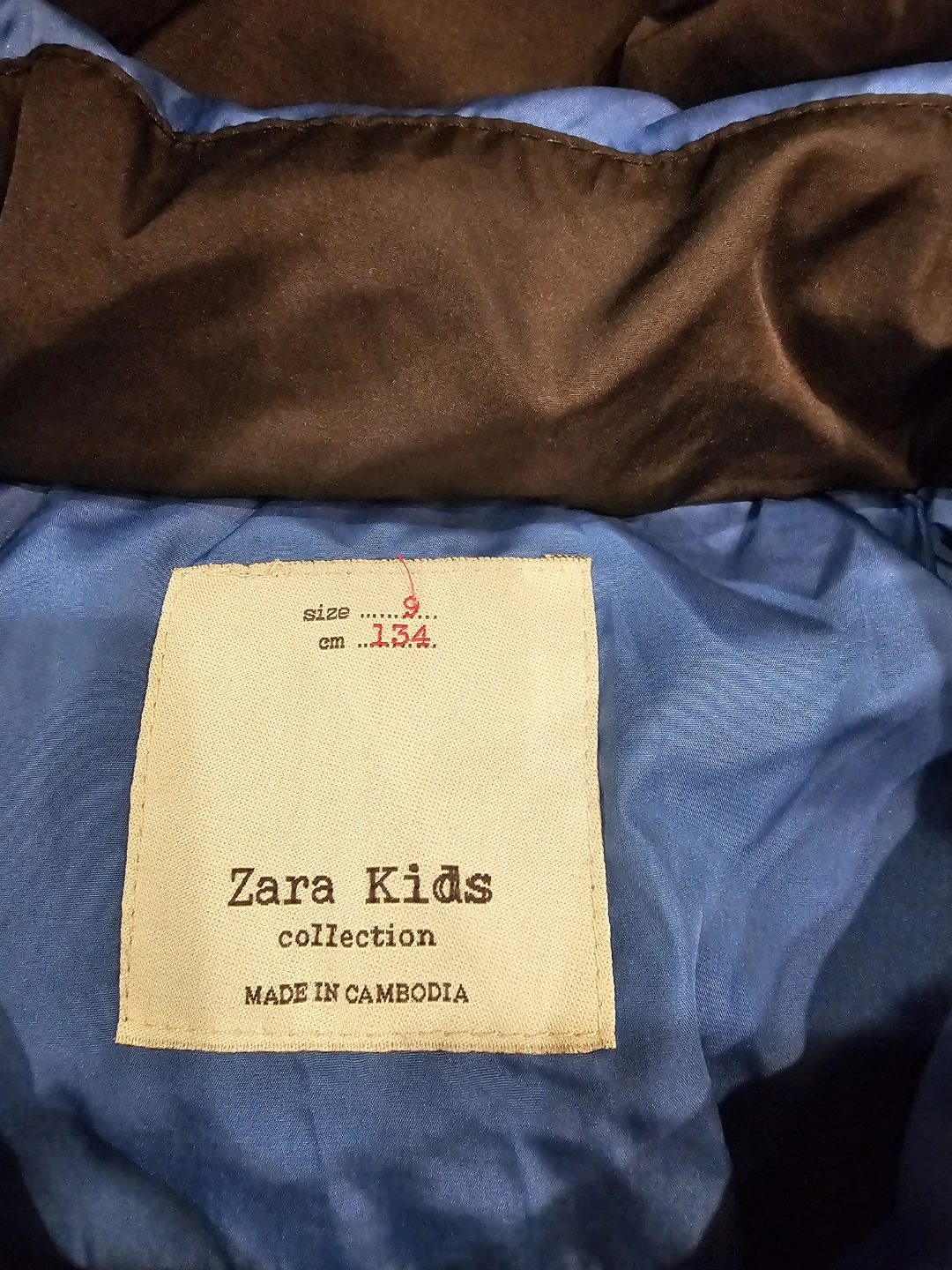 Zara Kids Puffer Jacket - Blue & Black - photo 3