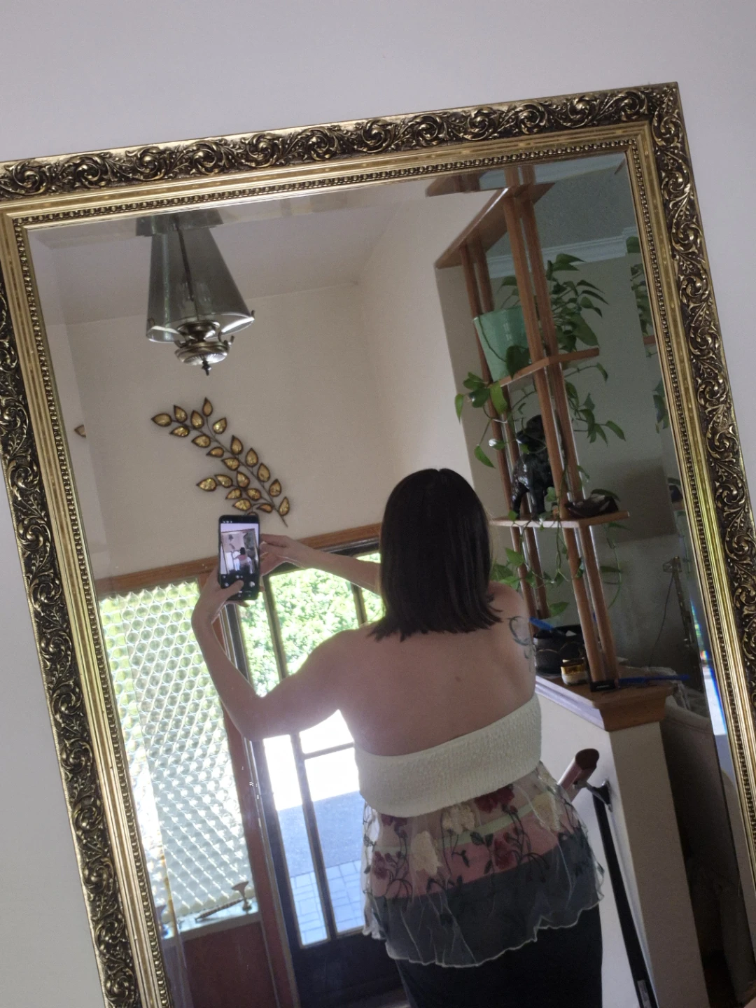 Strapless Embroidered Tulle Top - photo 4