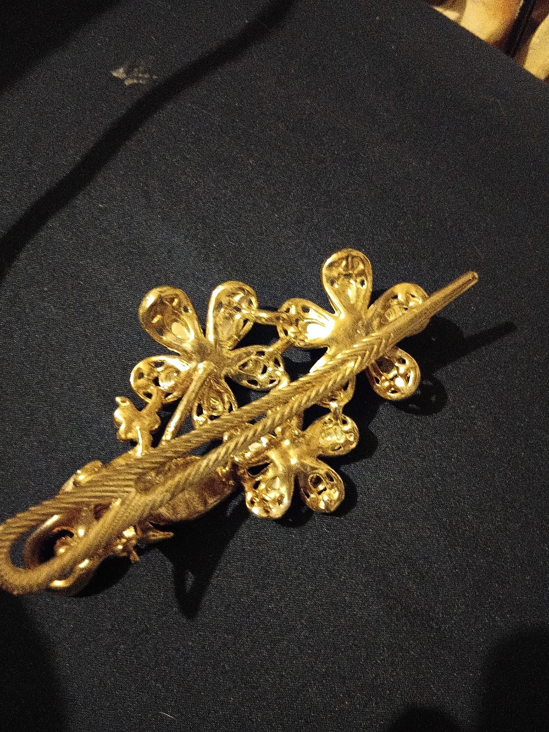 Gold Tone Flower Barrette - photo 3