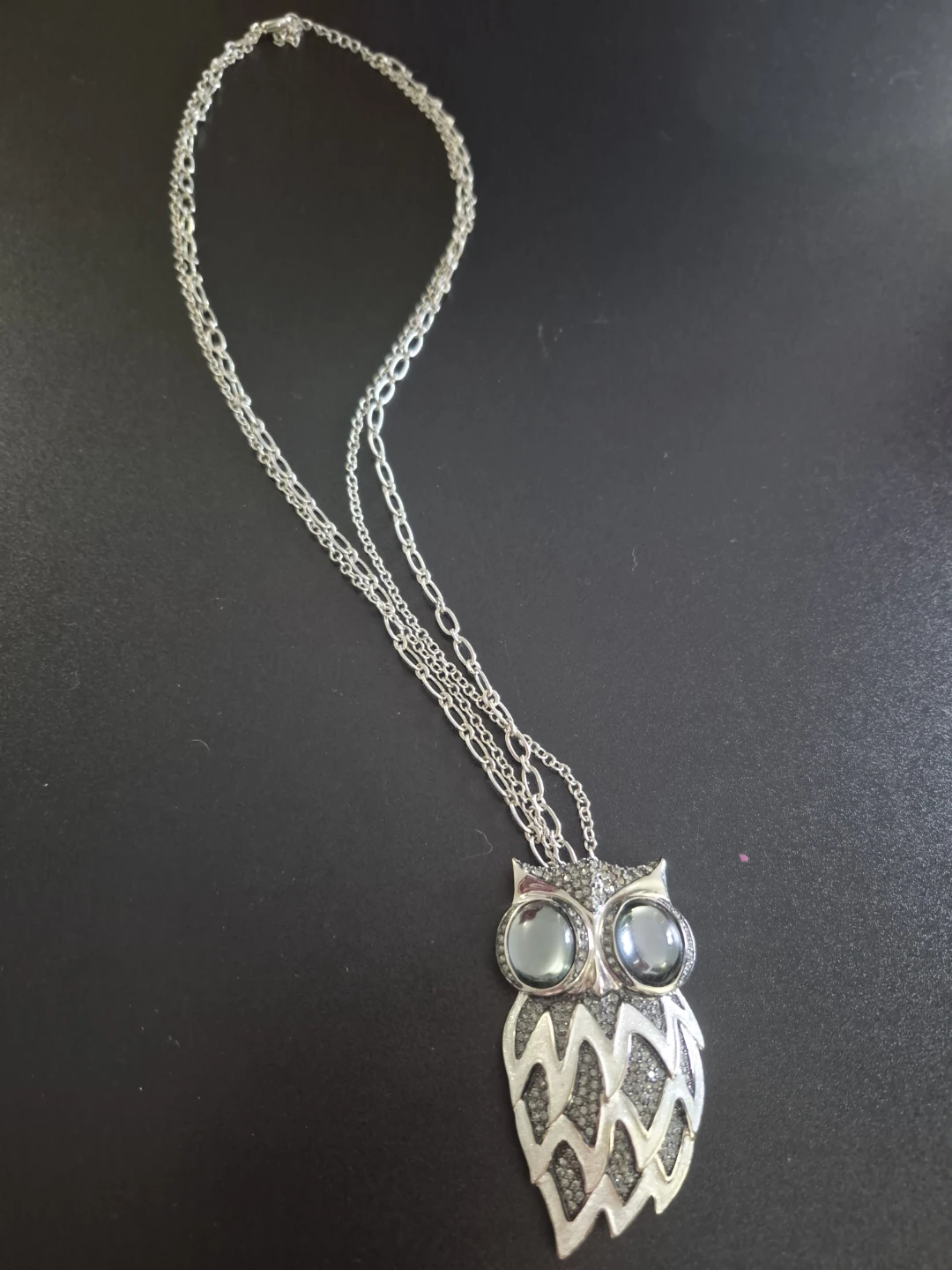 Fifth Avenue - Silver Owl Pendant Necklace