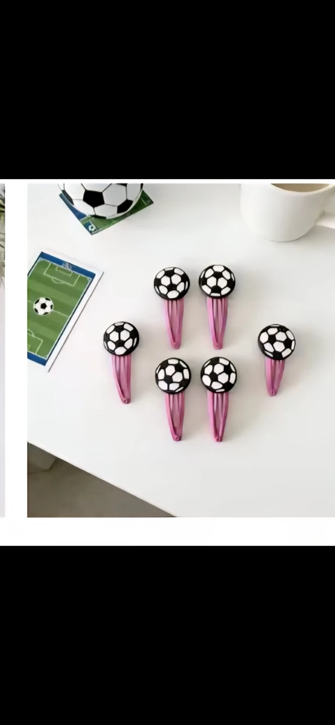 Soccer Ball Hair Clips Set - photo 2