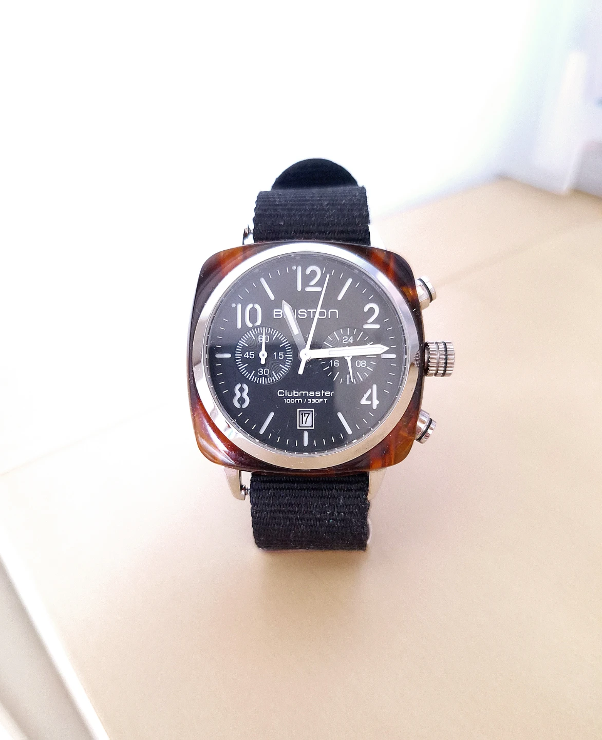Briston Clubmaster Classic Chronograph Watch - Black