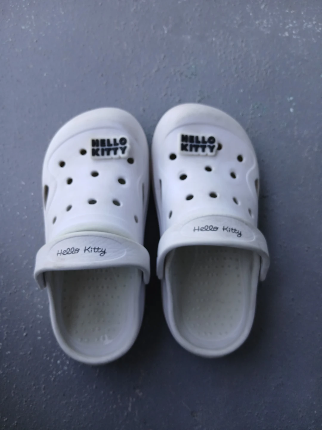 White Hello Kitty Crocs