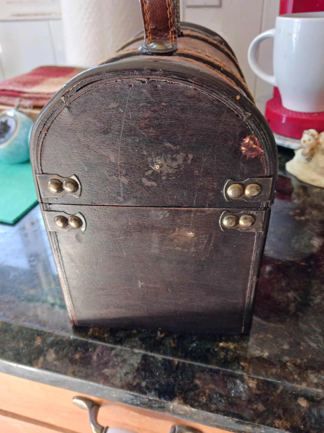 Wooden Treasure Chest Trinket Box - photo 2