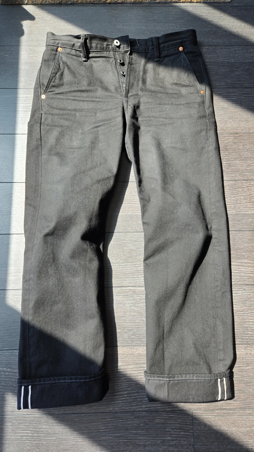 Red Tornado Black Selvedge Officer Jeans W32 L30