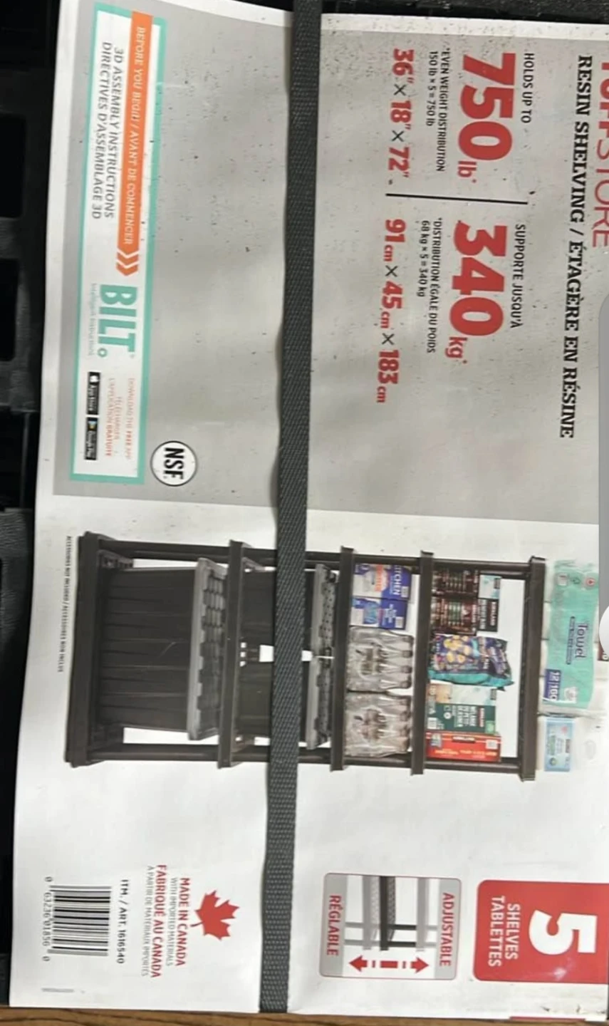 Tuffstore 5-Shelf Resin Shelving Unit