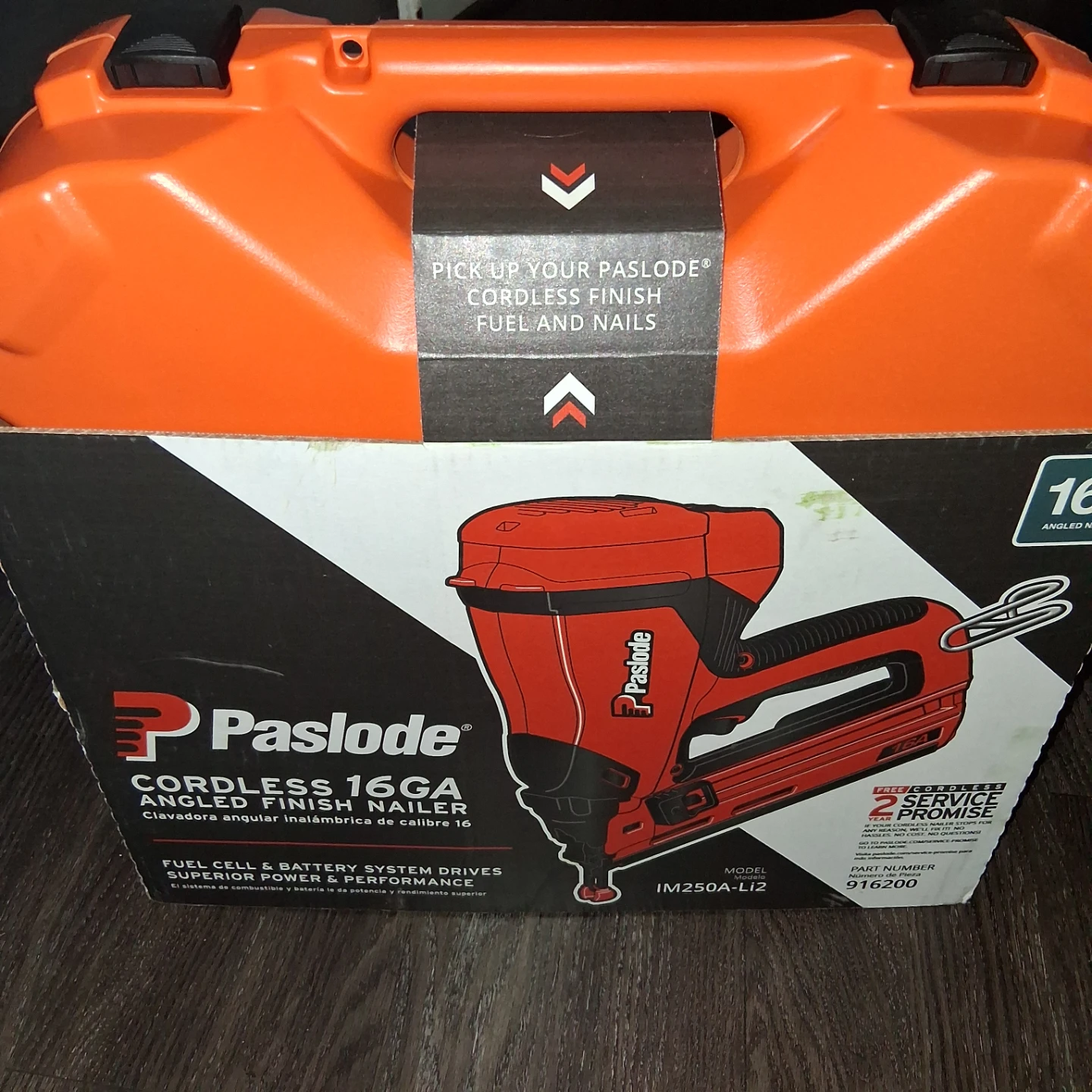 Paslode Cordless 16 GA Angled Finish Nailer with Case