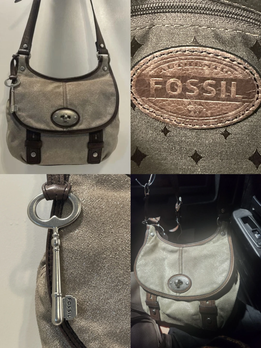 Fossil Sparkly Y2K Shoulder Bag