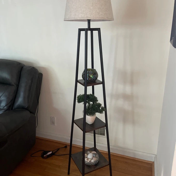 Floor Lamp with Shelves