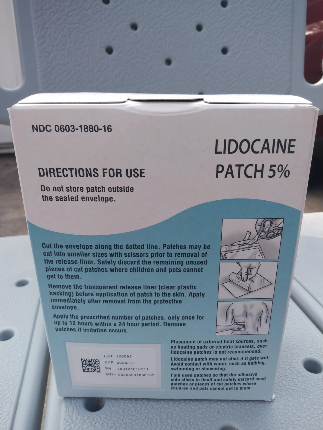 Endo Lidocaine 5"1/2 x 4" Patches 5% - 30 Patches Max strength - photo 2