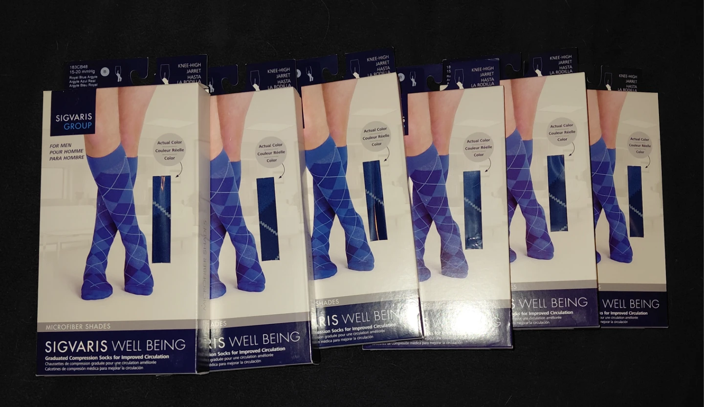 Sigvaris Men's Compression Socks Calf Length 15 20mmHg Size B - photo 2