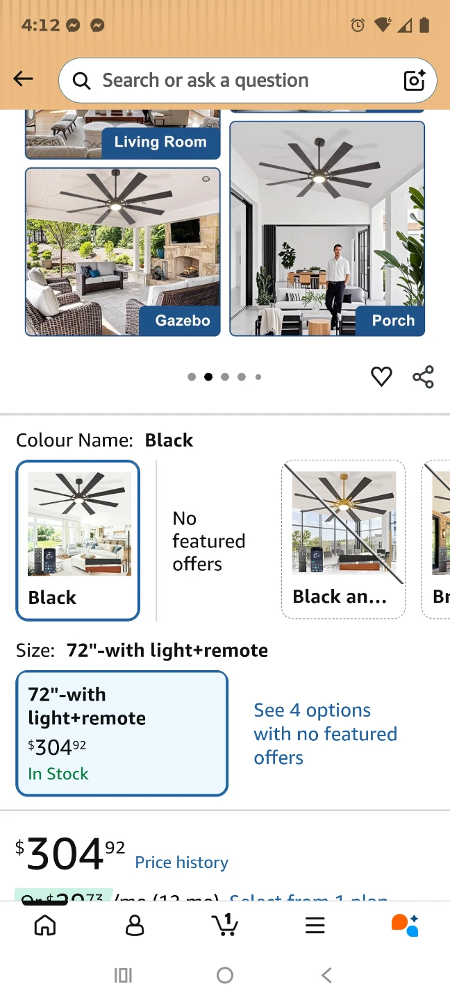 72" Ceiling Fan with Light and Remote. New in sealed box - photo 3