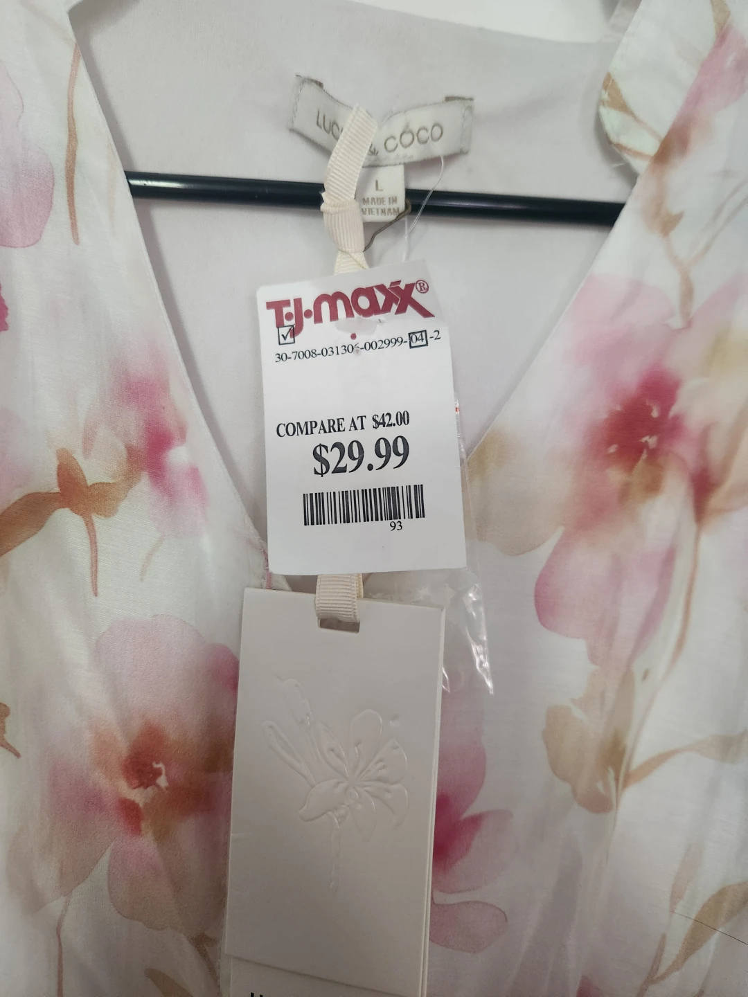 Lucy & Coco Floral Puff Sleeve Mini Dress Size L ⚽ - photo 2