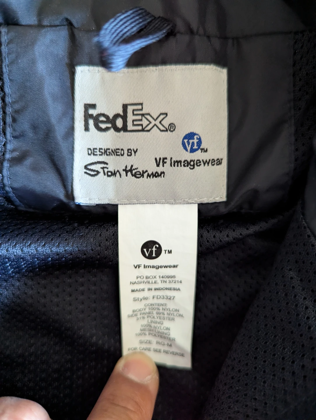 FedEx Jacket by VF Imagewear - Size RG-M - photo 3