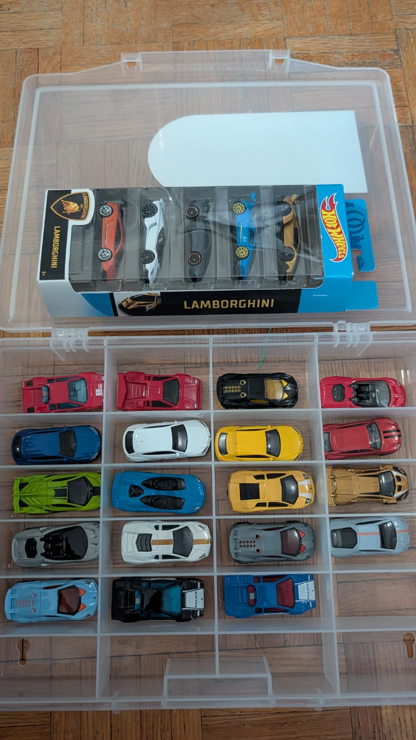 Hot Wheels Lamborghini 5-Car Set & Storage Case