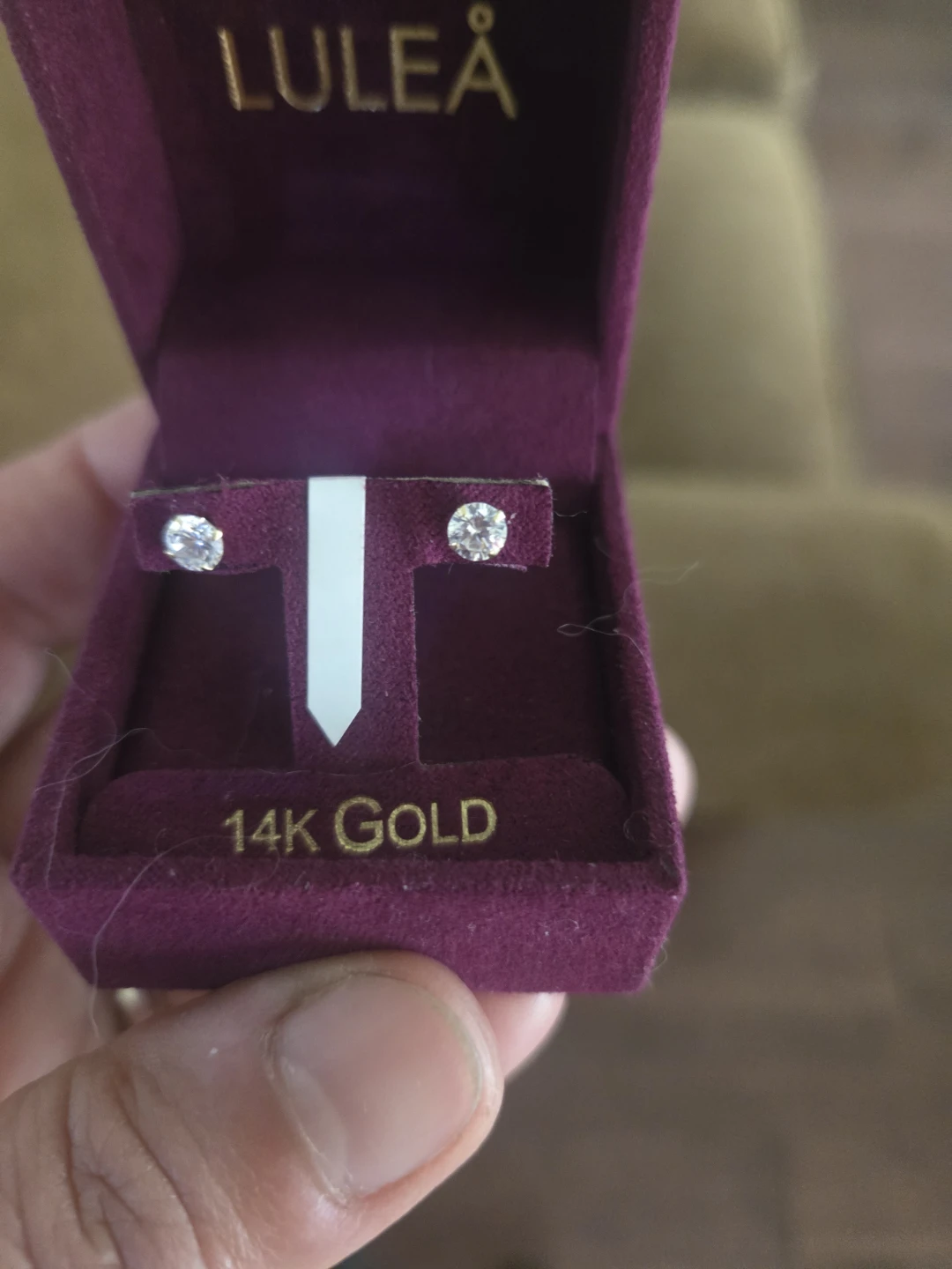 Luléa 14K Gold Stud Earrings